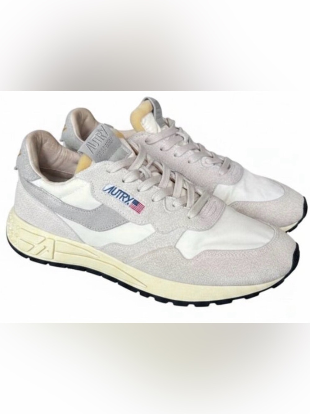 Autry Reelwind Low Top Sneakers EU 44 / US 10.5 Cream Gray